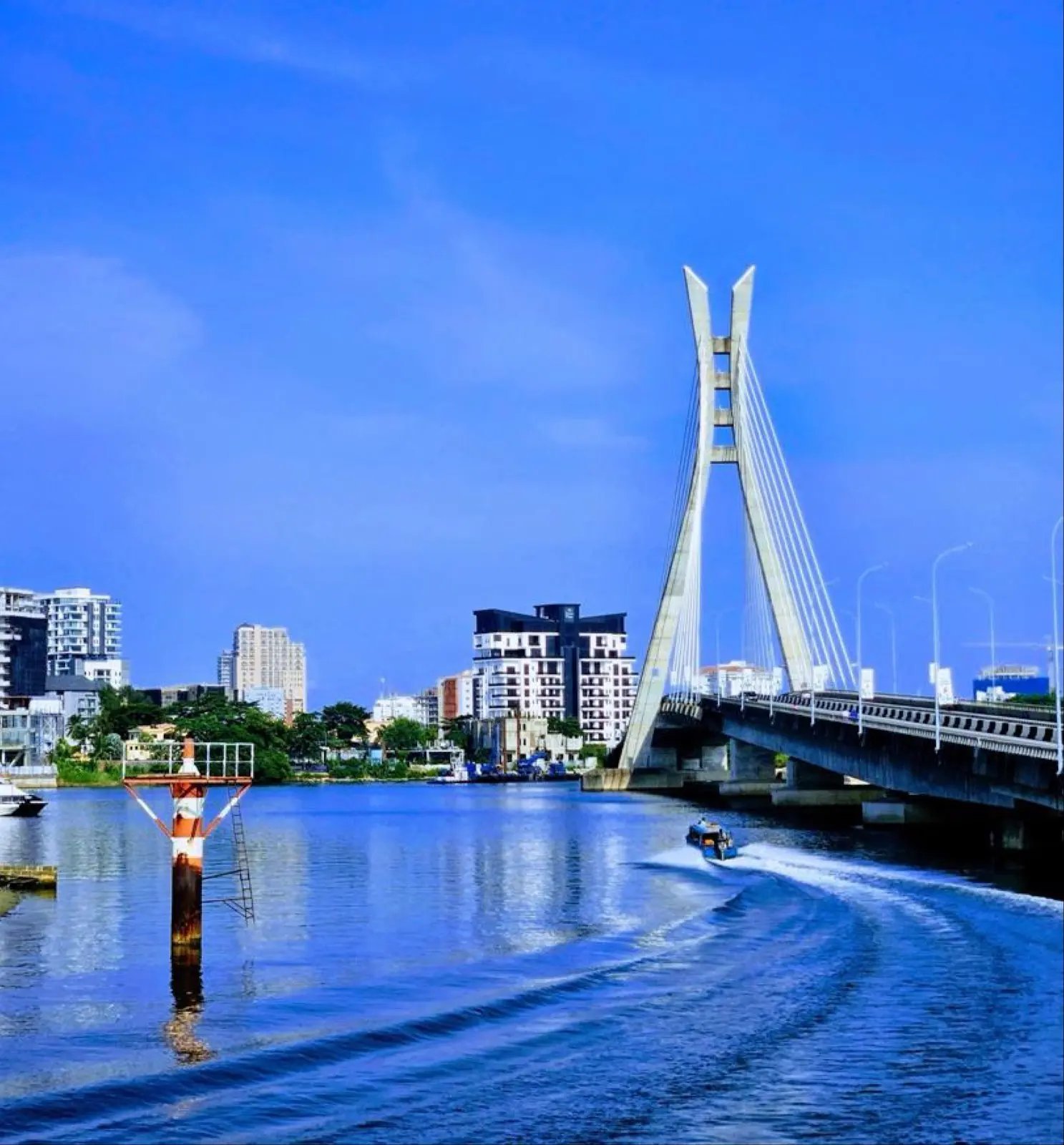 Lekki-Ikoyi Link Bridge over the Lagos lagoon